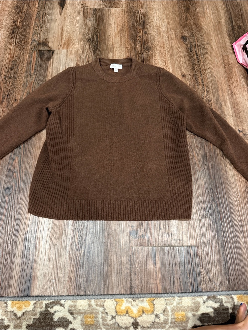 crown & ivy Brown Crewneck Sweater